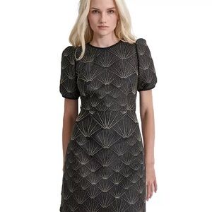 Elegant Black and Gold Women's Dress NWT